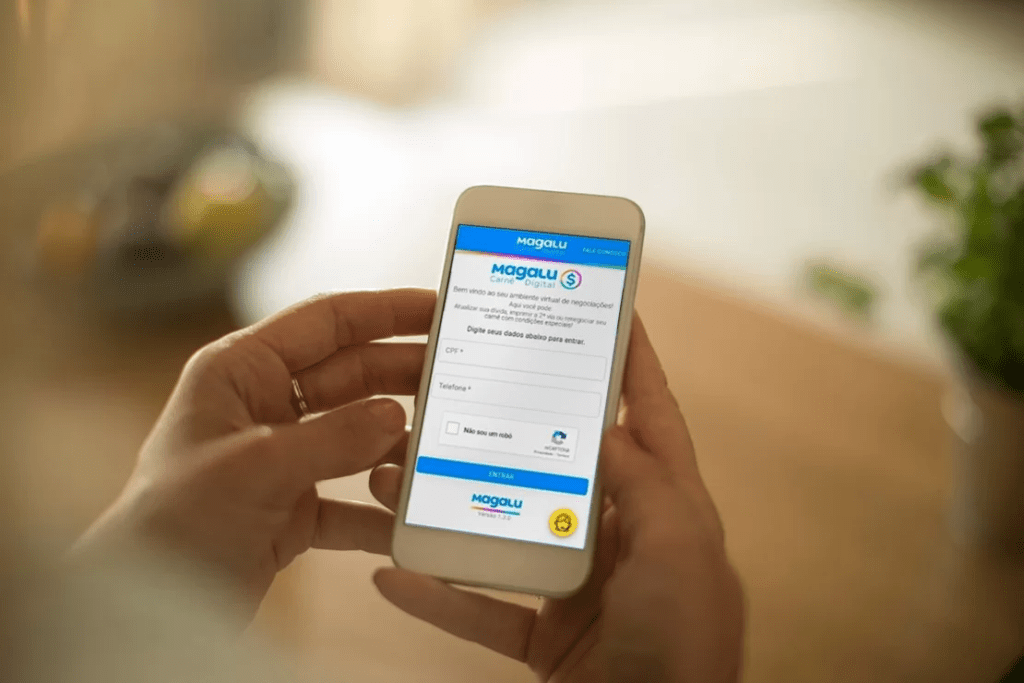 O crediário pode ser acessado através do SuperApp Magalu