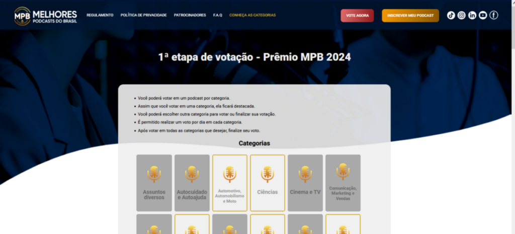 Votações para o Prêmio MPB 2024 estão abertas