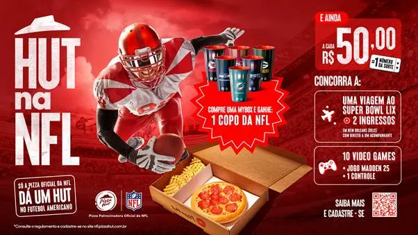 Pizza Hut renova parceria com NFL e levará fãs para o Super Bowl LIX, nos EUA campanha pizza hut