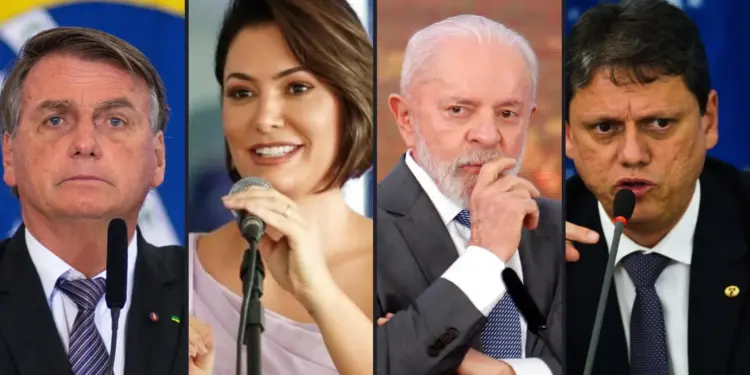 Pesquisa mostra Bolsonaro e Michelle à frente de Lula em cenários para 2026