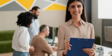 Mercado de trabalho em 2025: as profissões em alta e as habilidades mais demandadas 3 Grupo de profissionais trabalhando, representando mercado de trabalho 2025.