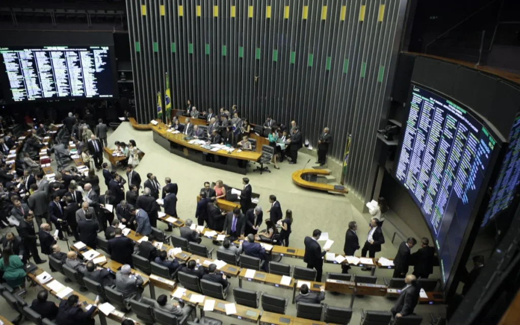 Câmara dos Deputados em dia de votação.