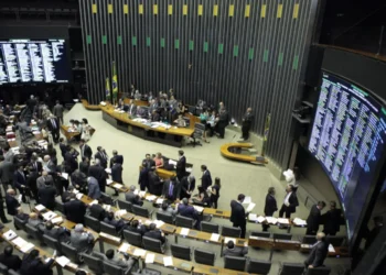 Câmara dos Deputados em dia de votação.