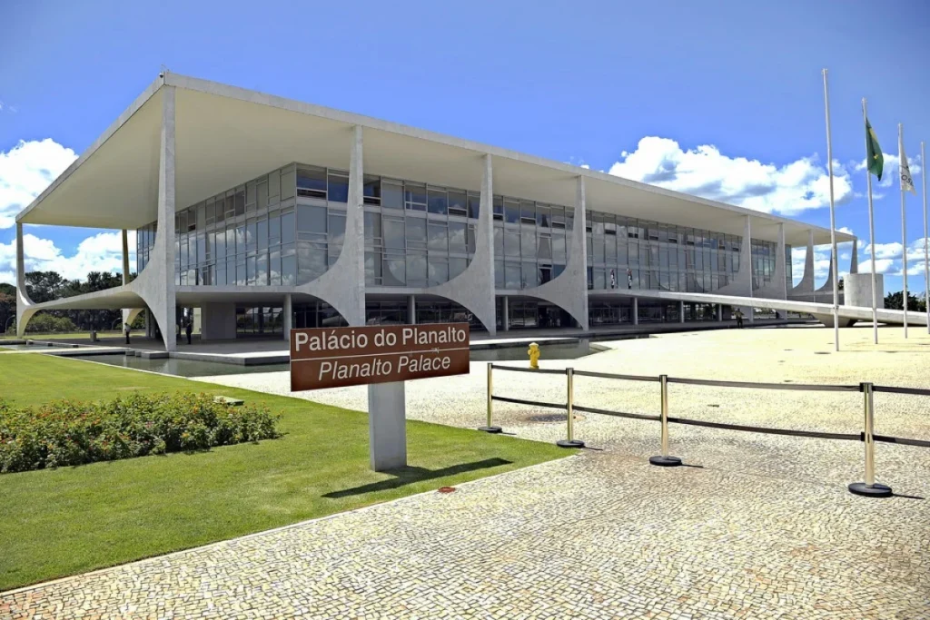 Palácio do Planalto, em Brasília. Falando sobre big techs.