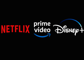 Logotipos dos principais streamings: Netflix, Prime Video e Disney+