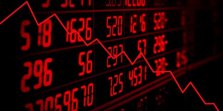 Dow Jones Futuro cai com incertezas na guerra EUA-China 14 Ações em queda (Crédito: Shutterstock)