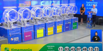 Timemania 2226: números sorteados e ganhadores 1 resultado lotomania 2226