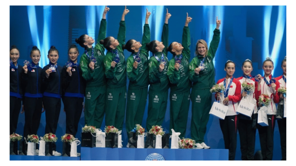 Brasil conquista ouro inédito na Copa do Mundo de Ginástica Rítmica em Milão Selecao brasileira de ginastica ritmica Foto Andre MenezesCBG