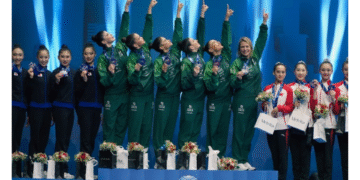 Brasil conquista ouro inédito na Copa do Mundo de Ginástica Rítmica em Milão 18 Brasil conquista ouro inédito na Copa do Mundo de Ginástica Rítmica em Milão