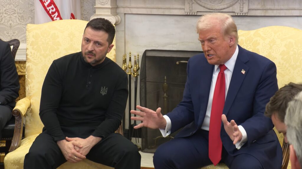 Trump propõe reunião entre Putin e Zelensky para avançar em negociações de paz President Trump Clashes With Ukrainian President Zelenskyy