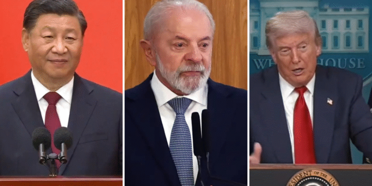 Brasil promoveu reunião de emergência com a cúpula do Brics para discutir tarifas dos EUA e futuro do comércio global Lula convoca reuniao Brics